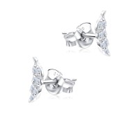 Feathers Silver Stud Earring STS-6403